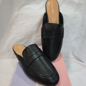 Lisa Vicky Enrichx-v Black Sheep Nappa Loafer Mules Women Sz 11M  Slip On Shoes